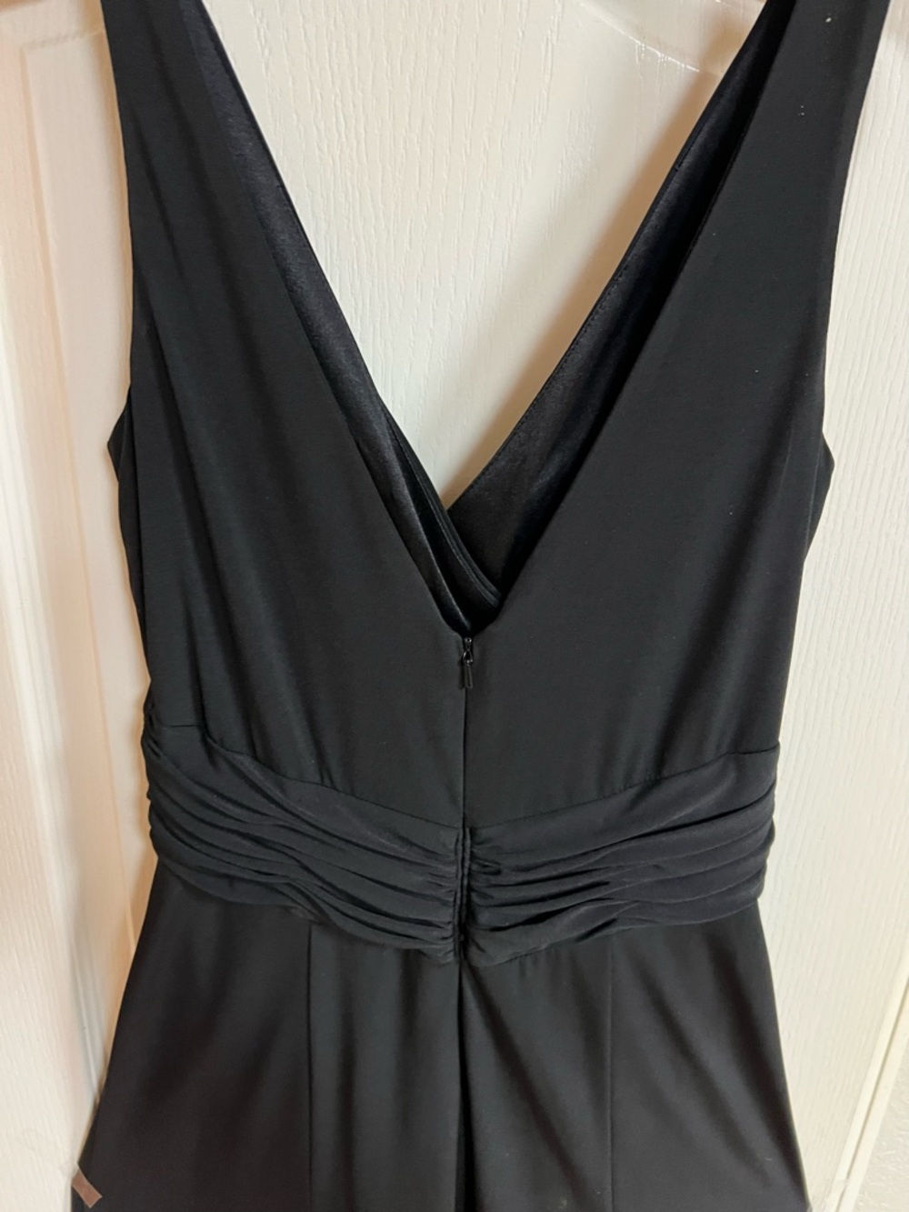 Alfred Angelo Black Party Dress V-Neck, V-Back, Lined, zippered back, size 6 - Picture 8 of 11